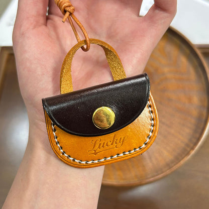 Retro Handmade Leather Mini Storage Bag Lucky Accessories