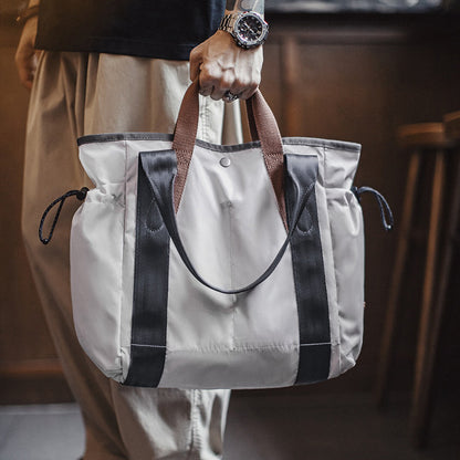 Retro Large Capacity Waterproof Tote Bag Computer Bag