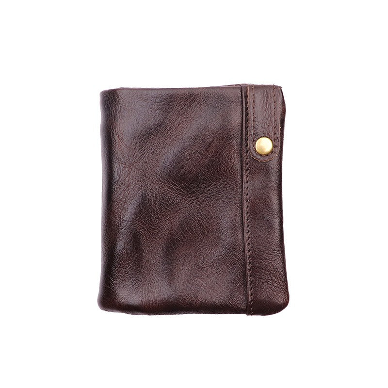 Retro Handmade Leather Card Holders Short Wallet