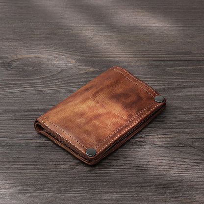 Retro Handmade Leather Wallet Multi-card Slots Wallet