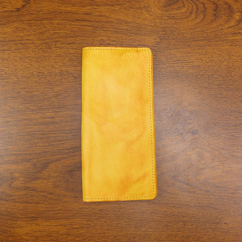 Retro Handmade Leather Multi-card Slots Long Wallet
