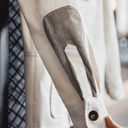 Retro Corduroy Patchwork Big Pocket Jacket