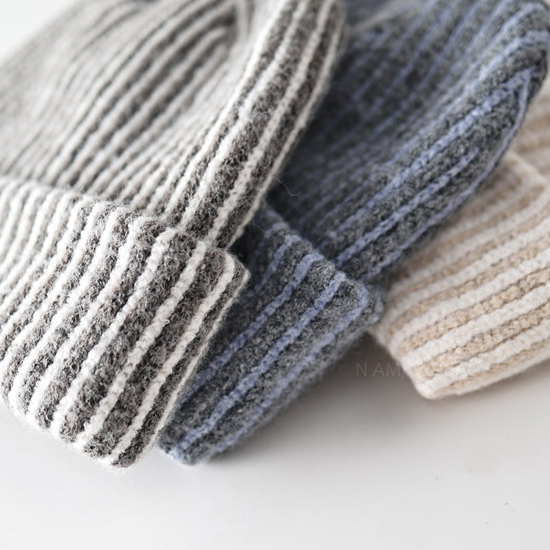 Retro Striped Knitted Hat