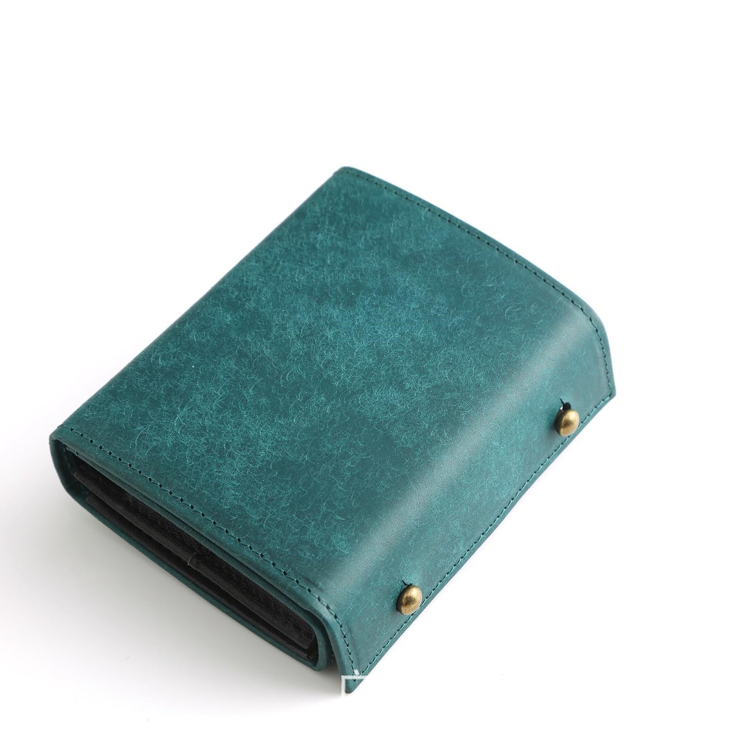 Retro handmade frosted leather wallet for men and women, 3-fold style multifunctional business clutch