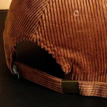 Retro Corduroy Flip Hat Beret Casual Cap Adjustable Hat