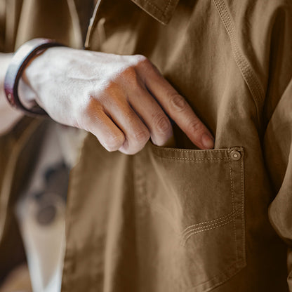 Vintage Printed Shirt Maillard Western Denim Shirt Pure Cotton Long Sleeve Jacket