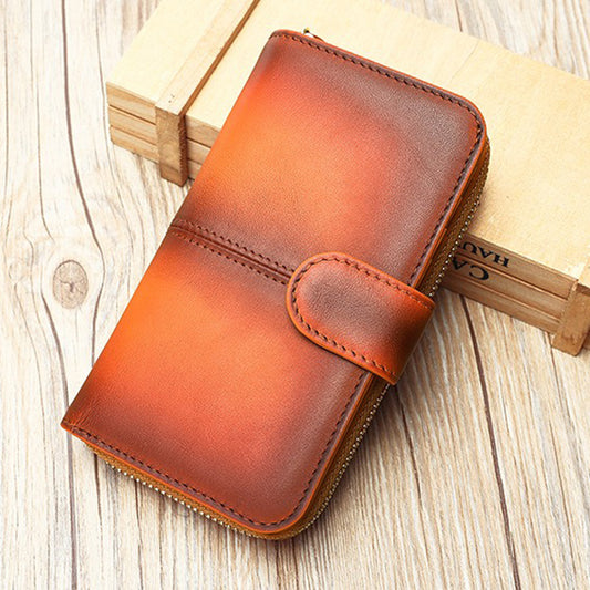 Retro Leather Handmade Multi-card Slots Long Wallet