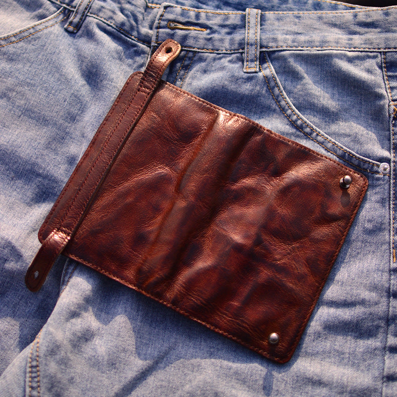 Retro Handmade Leather Multi-card Slots Wallets