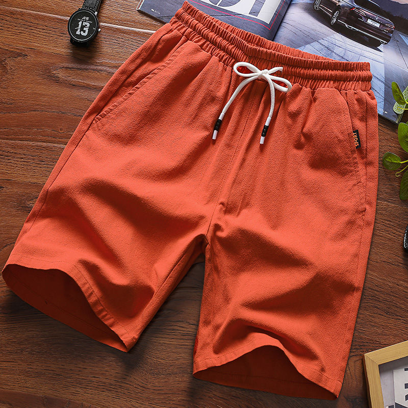 Garment-dyed linen Tie-Waist Shorts