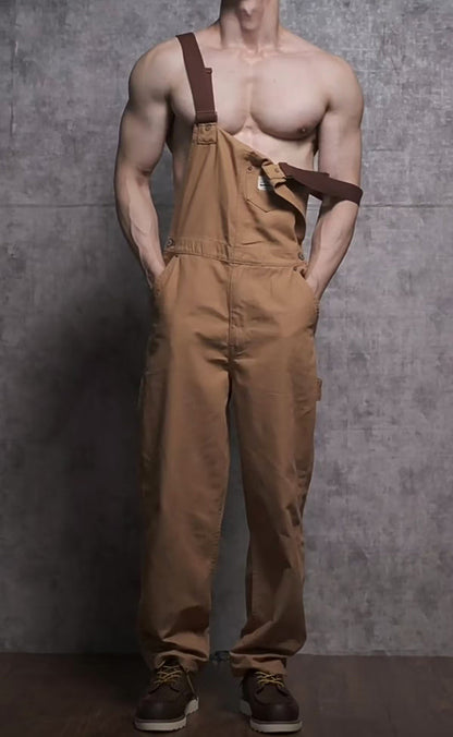 Vintage Casual Work Style Overalls