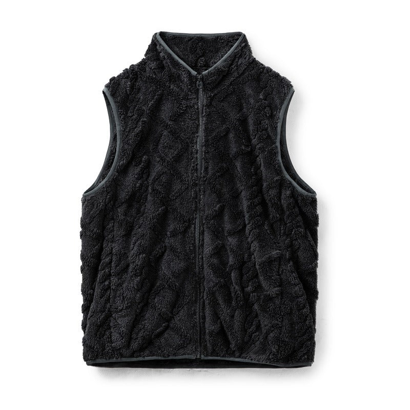 Retro Casual Twisted Fleece Vest Cashmere Warm Vest