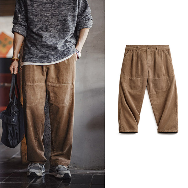 Retro Corduroy Big Pocket Pants