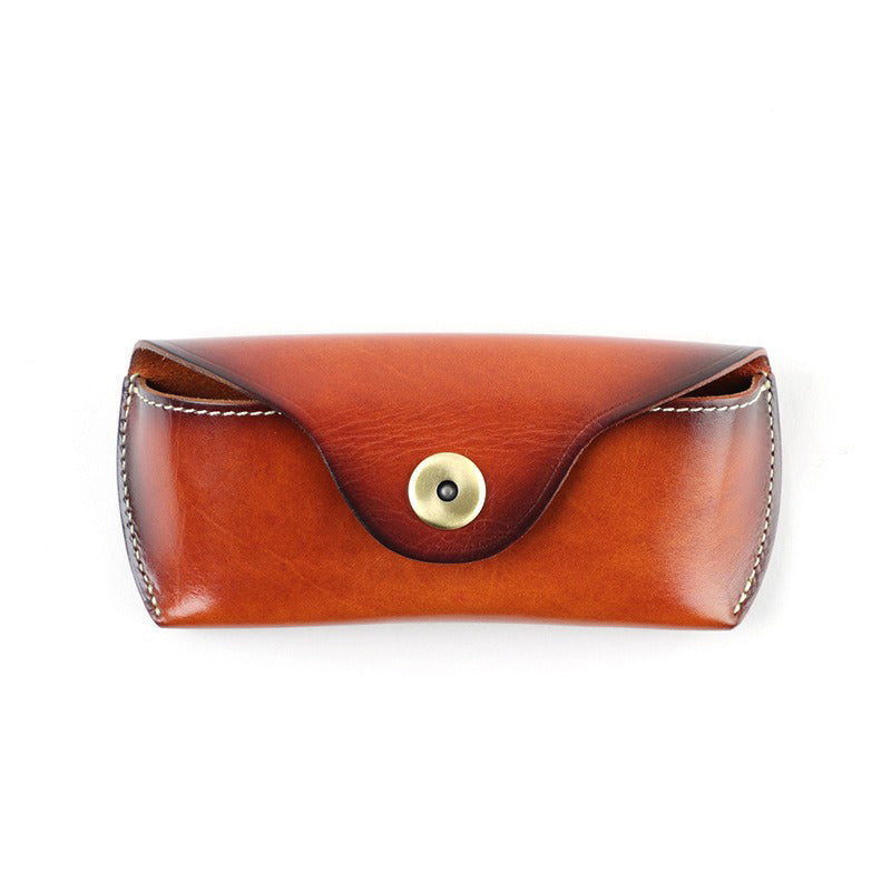 Retro Tanned Leather Glasses Case