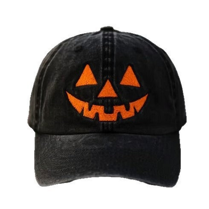 Retro Halloween Pumpkin Autumn Style Print Hat