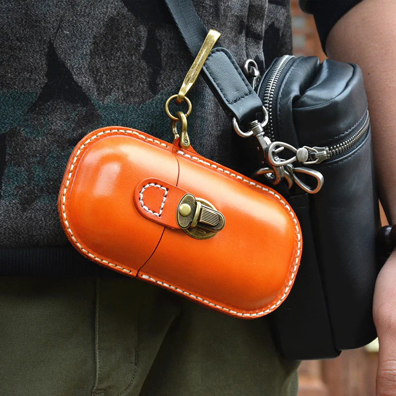 Retro Tanned Leather Glasses Case