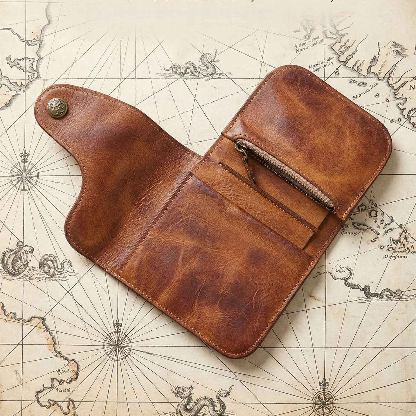 Retro Handmade Leather Card Coin Wallets
