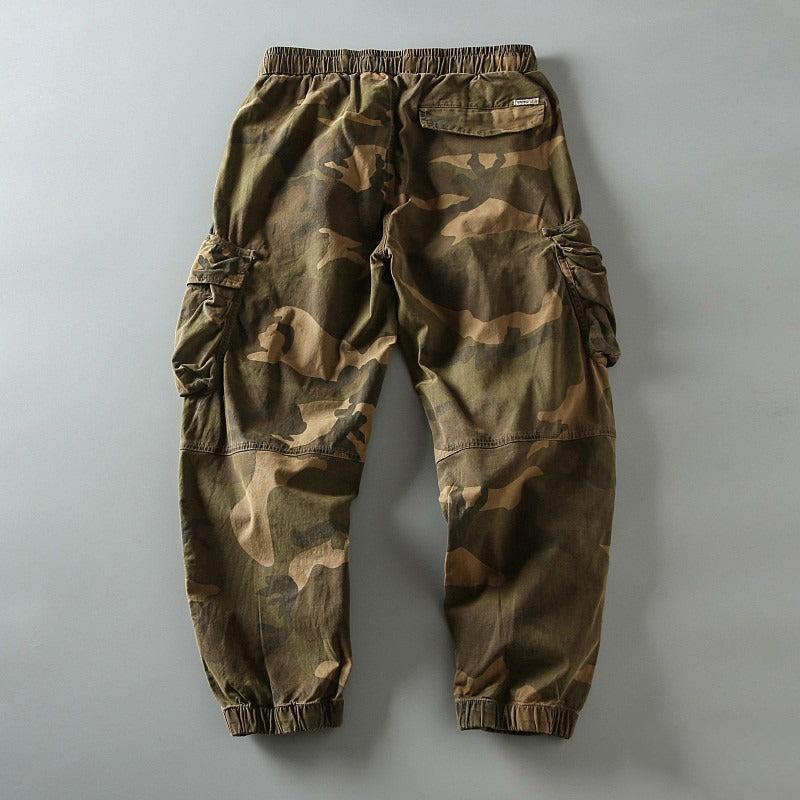 Retro Camouflage Multi-Pocket Working Pants Casual Pants
