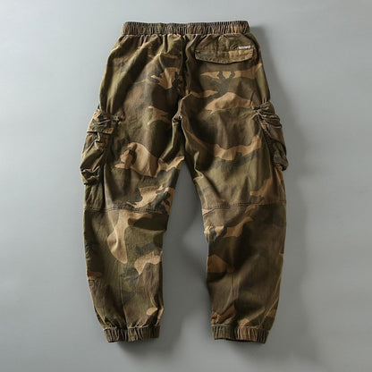 Retro Camouflage Multi-Pocket Working Pants Casual Pants