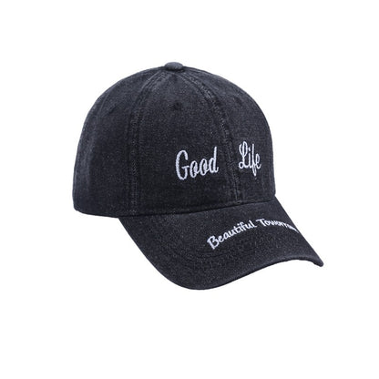 Retro Denim Flip Hat Beret Casual Cap Adjustable Hat