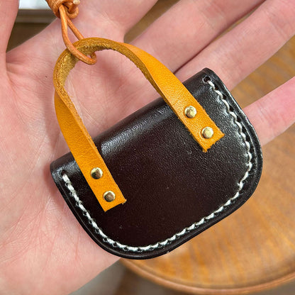 Retro Handmade Leather Mini Storage Bag Lucky Accessories