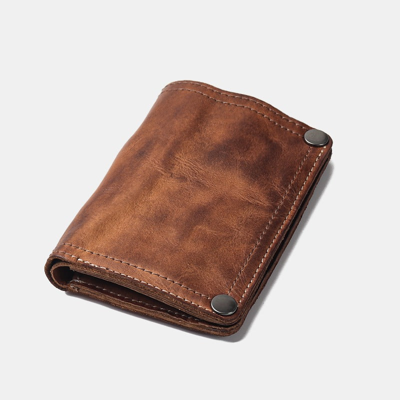 Retro Handmade Leather Wallet Multi-card Slots Wallet