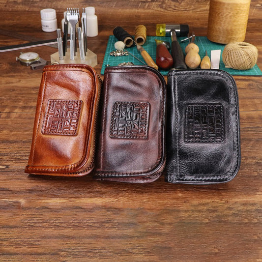Retro Handmade Leather Car Key Bags