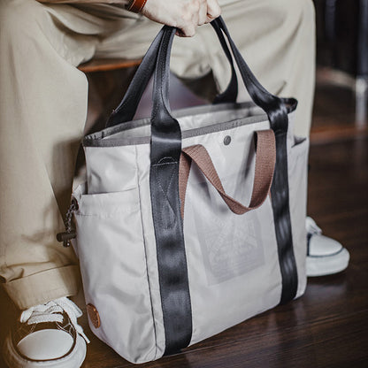 Retro Large Capacity Waterproof Tote Bag Computer Bag