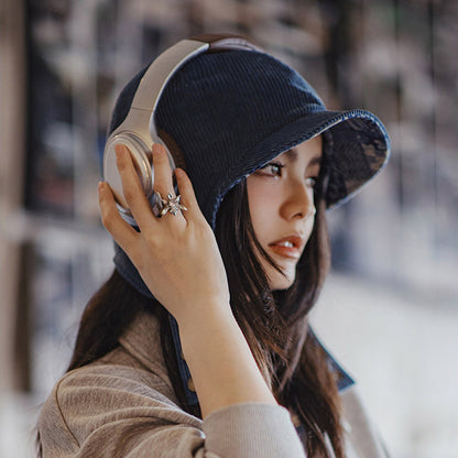 Retro Corduroy Windproof Ear Protection Hat