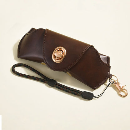 Retro Tanned Leather Glasses Case