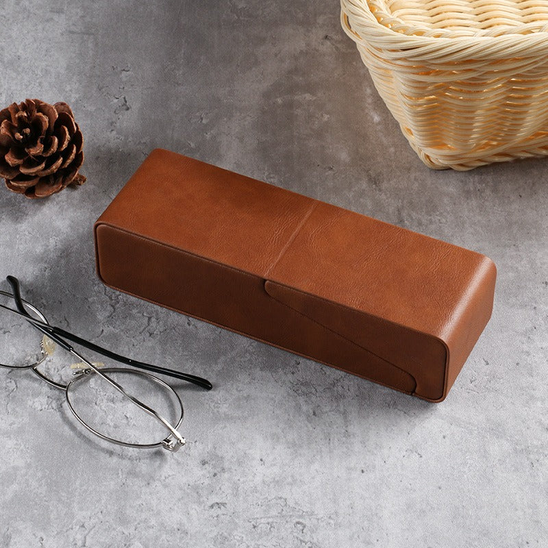Retro Tanned Leather Glasses Case