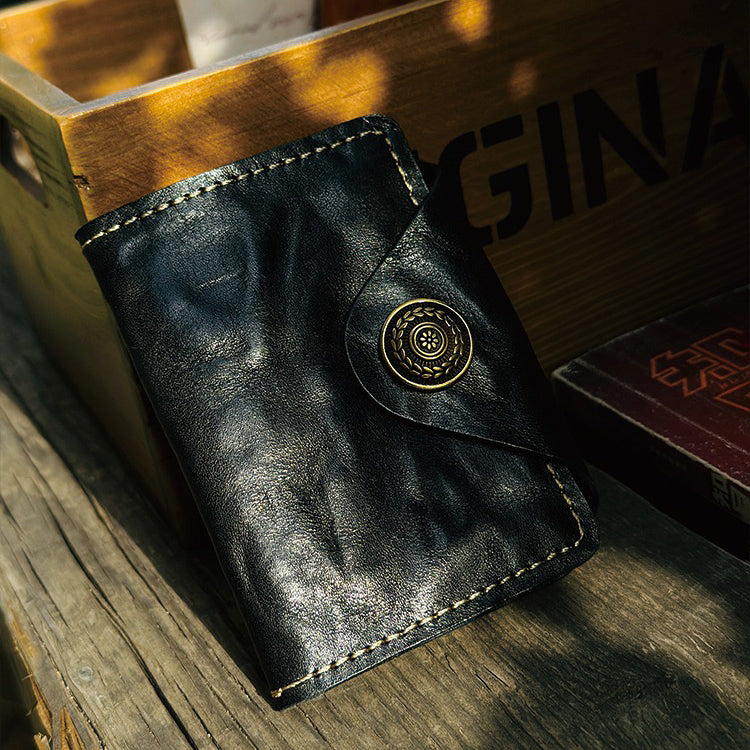 Retro Handmade Leather Card Wallet