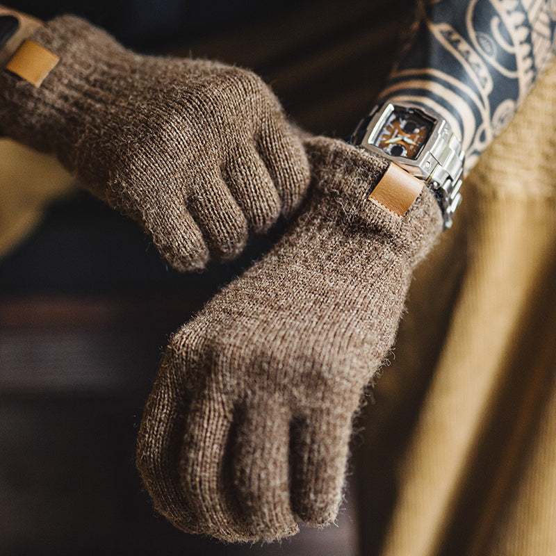 Retro Velvet Finger Touch Screen Gloves