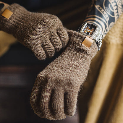 Retro Velvet Finger Touch Screen Gloves