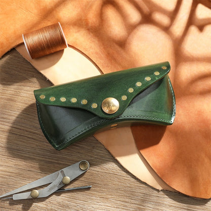 Retro Handmade Leather Glasses Case