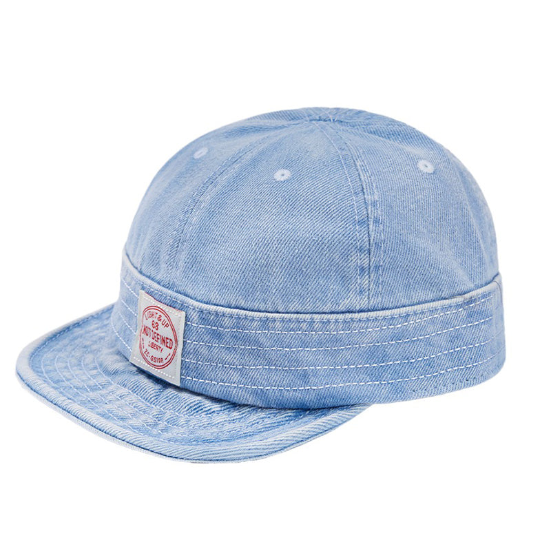Retro Denim Flip Hat Beret Casual Cap Adjustable Hat