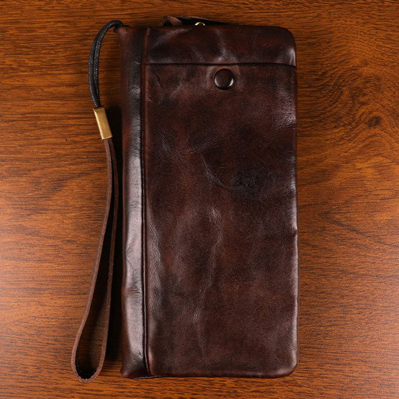 Vintage Handmade Genuine Leather Wallet Multi-card Slots Wallet