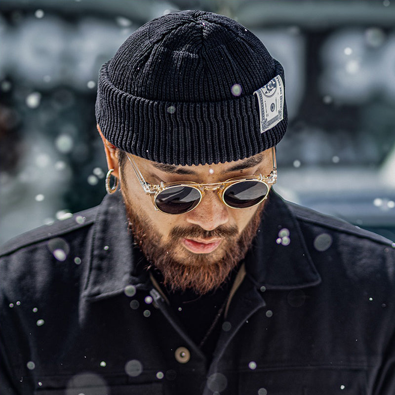 Vintage Winter Knitted Wool Beanie Hat