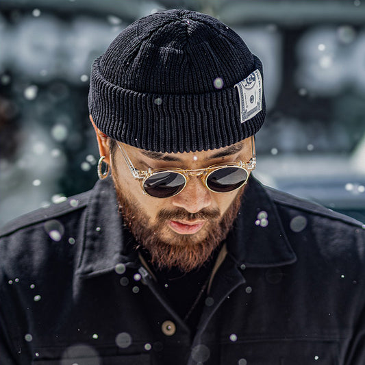 Vintage Winter Knitted Wool Beanie Hat