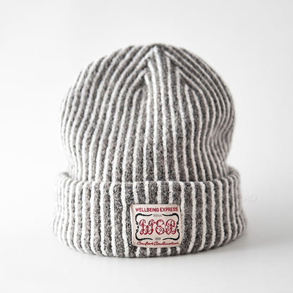 Retro Striped Knitted Hat