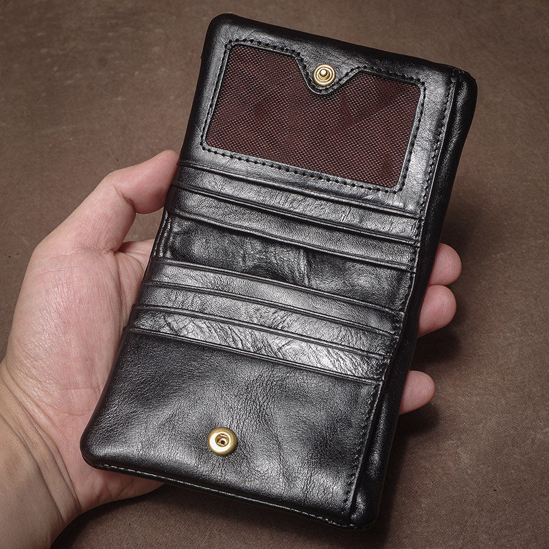 Retro Handmade Leather Card Holders Short Wallet