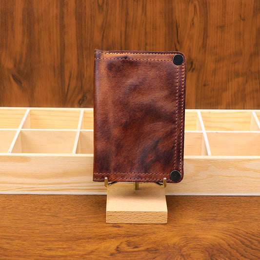 Retro Handmade Leather Wallet Multi-card Slots Wallet