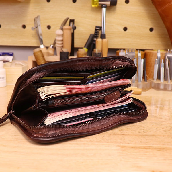 Retro Handmade Leather Wallet Multi-card Slots Wallet