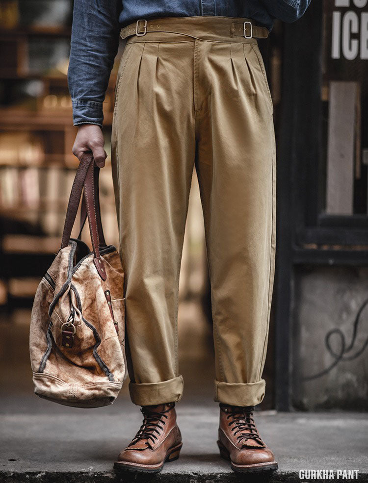 Vintage Casual Cargo Work Pant Stright Trousers