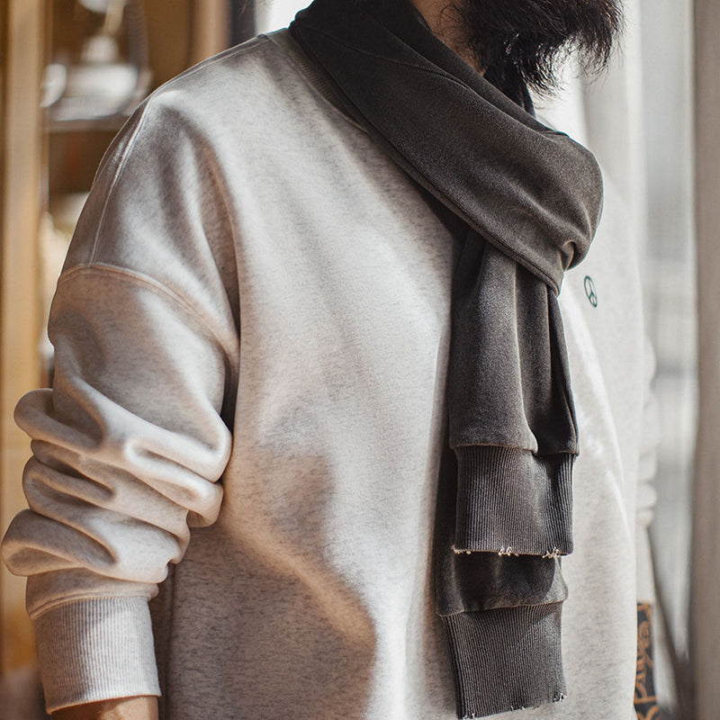 Retro Sleeve Scarf Shawl Dual-purpose Warm Scarf