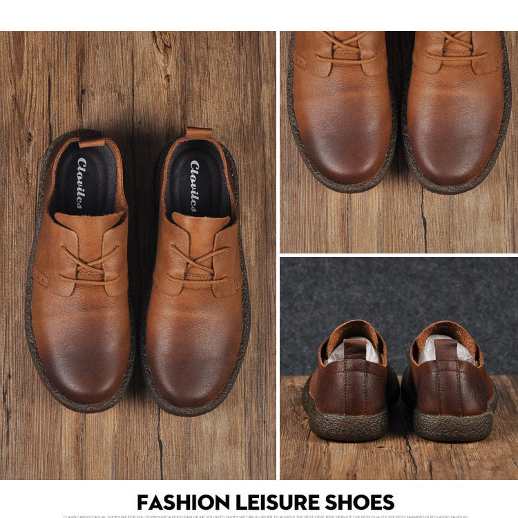 Retro Leather Soft Sole Casual Shoes