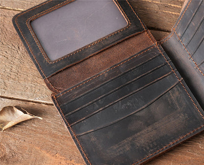 Retro Leather Handmade Multi-card Slots Short Wallet