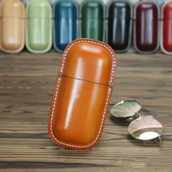 Retro Handmade Leather Glasses Case