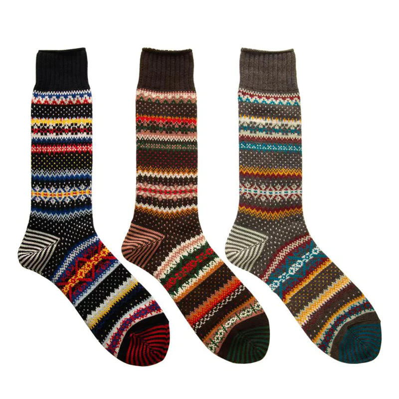 Men's 5 Pairs Retro Ethnic Style Socks