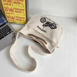 Retro Large Capacity Canvas Shoulder Bag