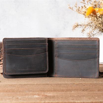 Retro Leather Handmade Multi-card Slots Short Wallet